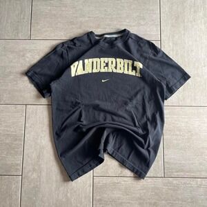 Nike Vanderbilt University Commodores T-Shirt Black Gold Mens Size M Regular Fit